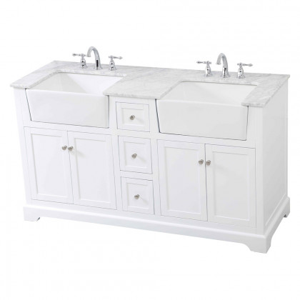 Elegant Bathroom Vanity - White (VF60260DWH)