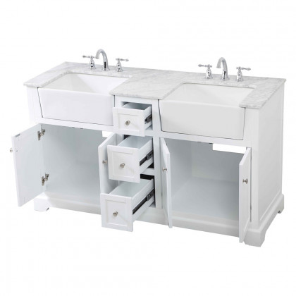Elegant Bathroom Vanity - White (VF60260DWH)