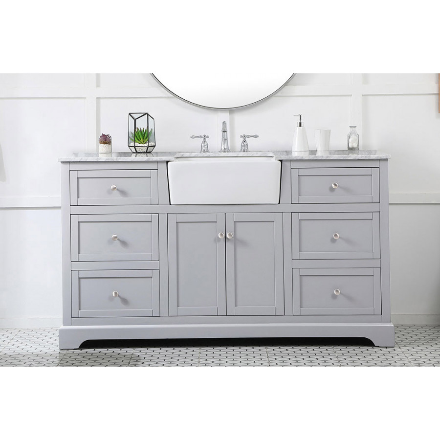 Elegant Bathroom Vanity - Gray (VF60260GR)