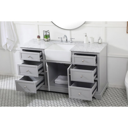 Elegant Bathroom Vanity - Gray (VF60260GR)