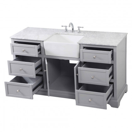 Elegant Bathroom Vanity - Gray (VF60260GR)