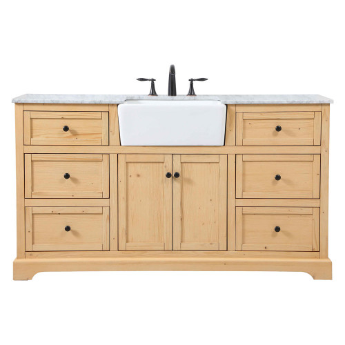 Elegant Bathroom Vanity - Natural Wood (VF60260NW)