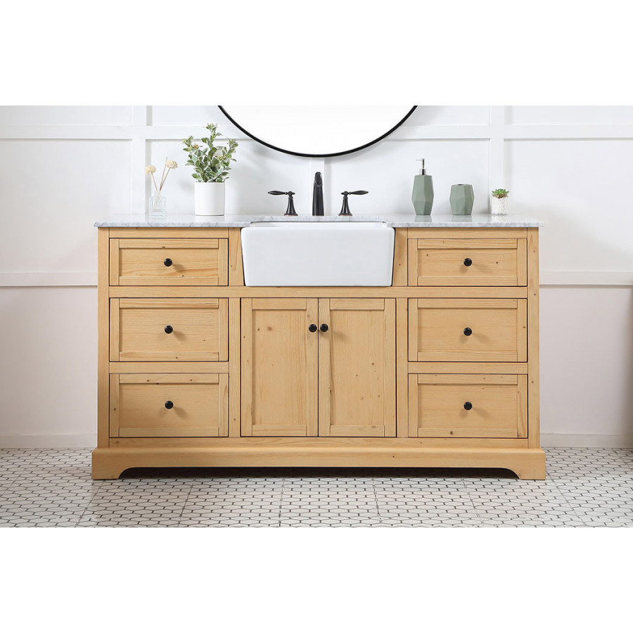Elegant Bathroom Vanity - Natural Wood (VF60260NW)