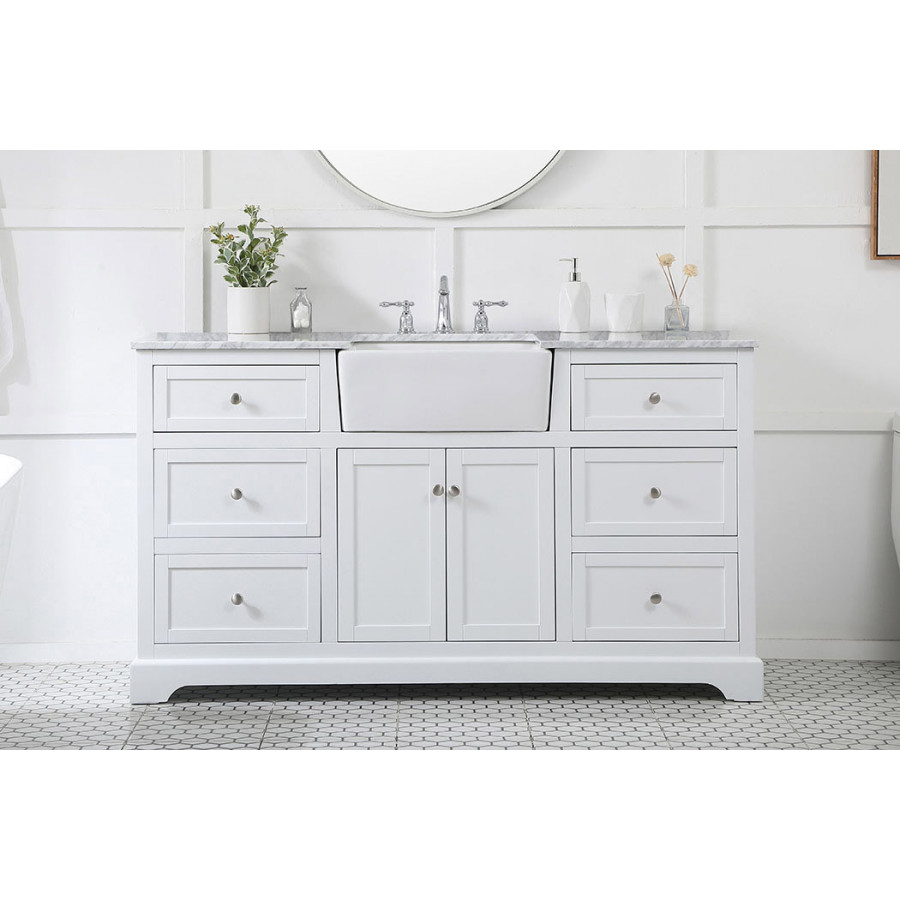 Elegant Bathroom Vanity - White (VF60260WH)