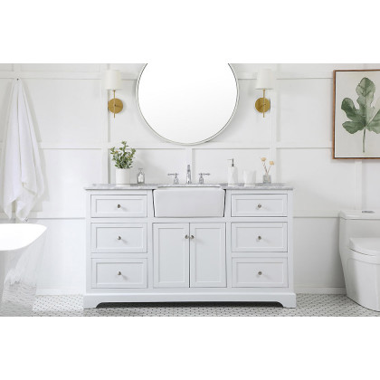 Elegant Bathroom Vanity - White (VF60260WH)