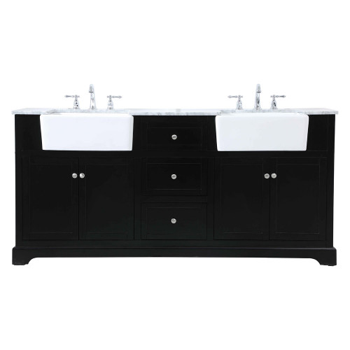 Elegant Bathroom Vanity - Black (VF60272DBK)