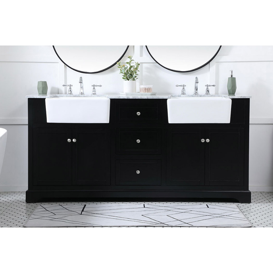 Elegant Bathroom Vanity - Black (VF60272DBK)