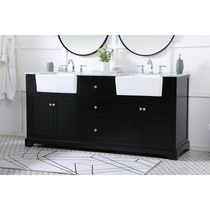 Elegant Bathroom Vanity - Black (VF60272DBK)
