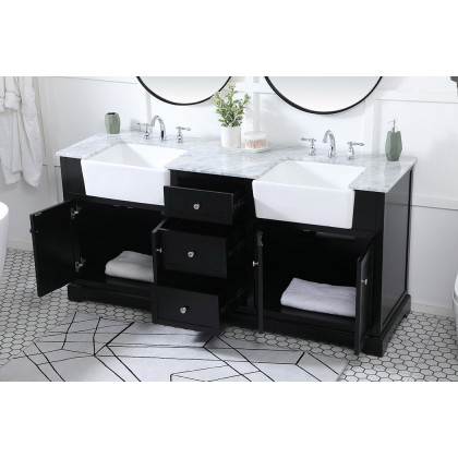 Elegant Bathroom Vanity - Black (VF60272DBK)
