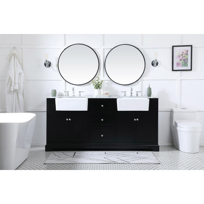 Elegant Bathroom Vanity - Black (VF60272DBK)