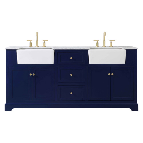 Elegant Bathroom Vanity - Blue (VF60272DBL)
