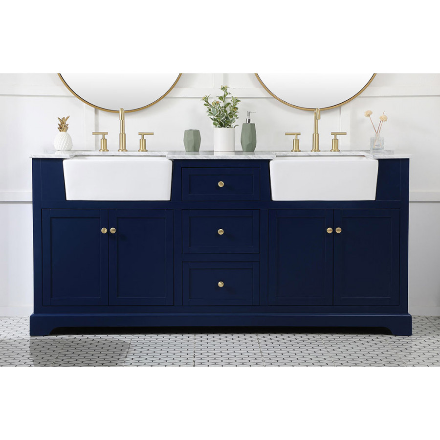 Elegant Bathroom Vanity - Blue (VF60272DBL)