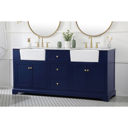 Elegant Bathroom Vanity - Blue (VF60272DBL)