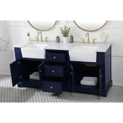 Elegant Bathroom Vanity - Blue (VF60272DBL)