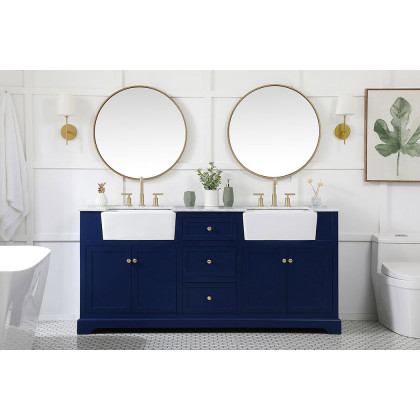 Elegant Bathroom Vanity - Blue (VF60272DBL)