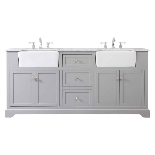 Elegant Bathroom Vanity - Gray (VF60272DGR)