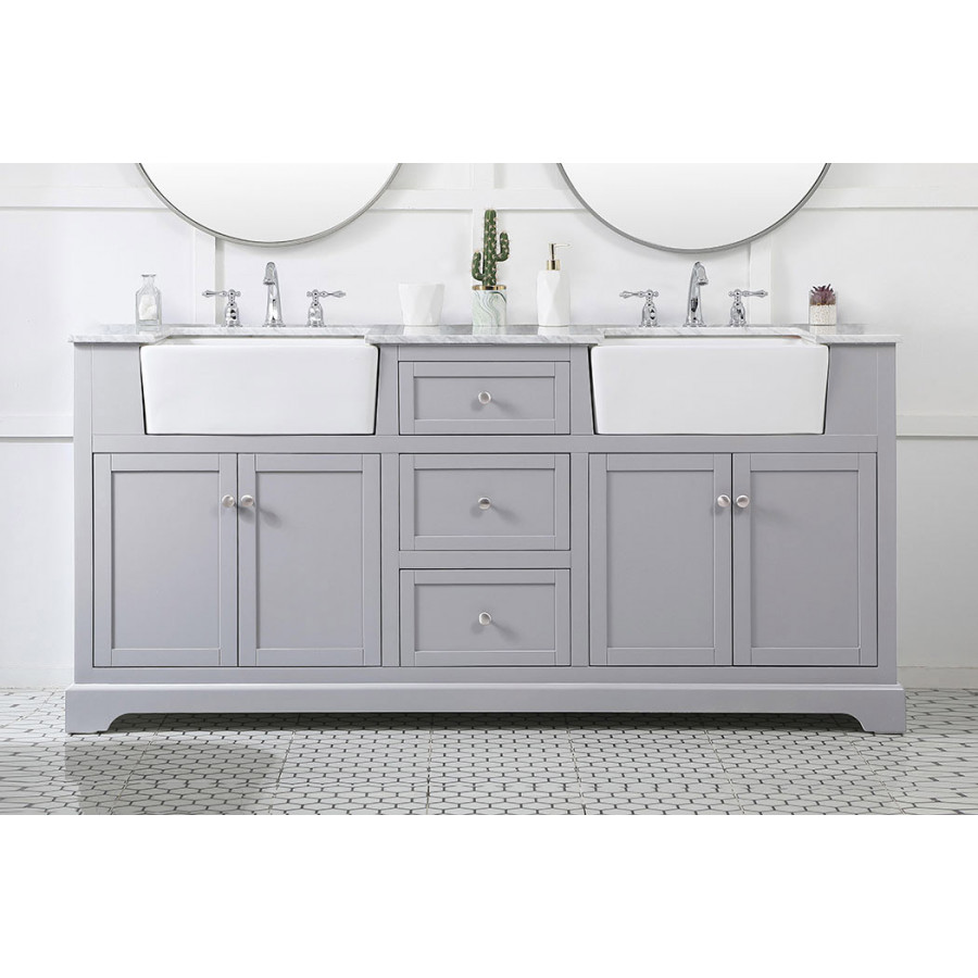 Elegant Bathroom Vanity - Gray (VF60272DGR)