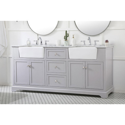 Elegant Bathroom Vanity - Gray (VF60272DGR)