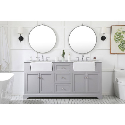 Elegant Bathroom Vanity - Gray (VF60272DGR)