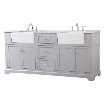 Elegant Bathroom Vanity - Gray (VF60272DGR)