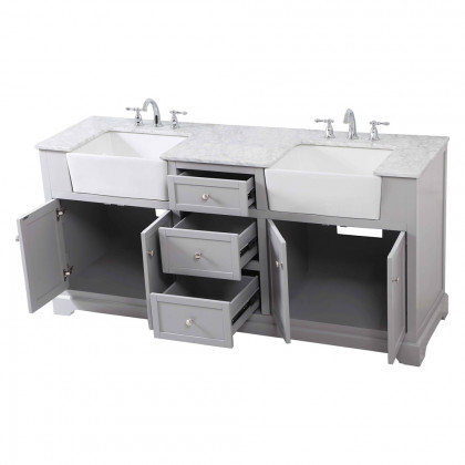 Elegant Bathroom Vanity - Gray (VF60272DGR)