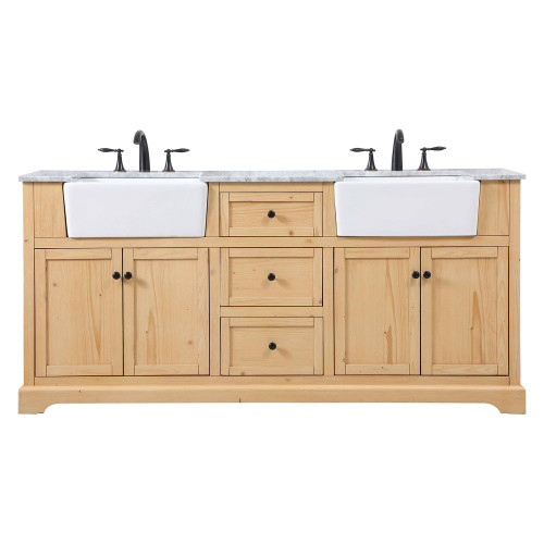 Elegant Bathroom Vanity - Natural Wood (VF60272DNW)