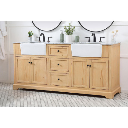 Elegant Bathroom Vanity - Natural Wood (VF60272DNW)