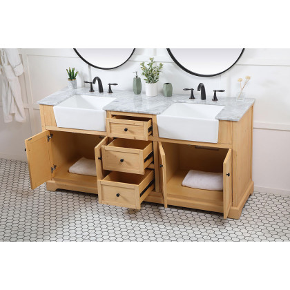 Elegant Bathroom Vanity - Natural Wood (VF60272DNW)