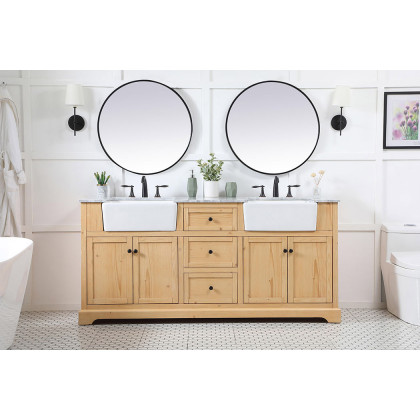 Elegant Bathroom Vanity - Natural Wood (VF60272DNW)