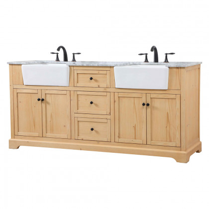 Elegant Bathroom Vanity - Natural Wood (VF60272DNW)