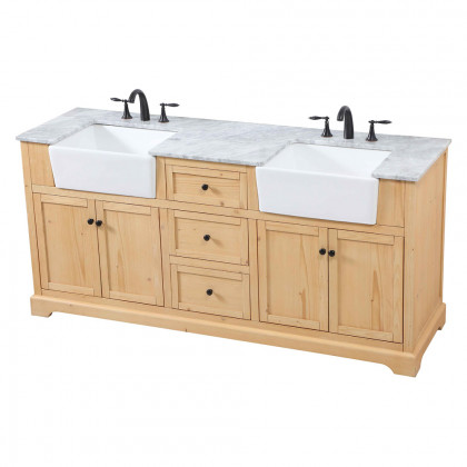 Elegant Bathroom Vanity - Natural Wood (VF60272DNW)