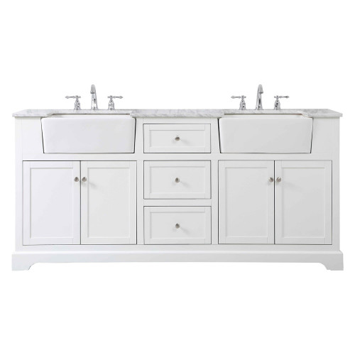 Elegant Bathroom Vanity - White (VF60272DWH)