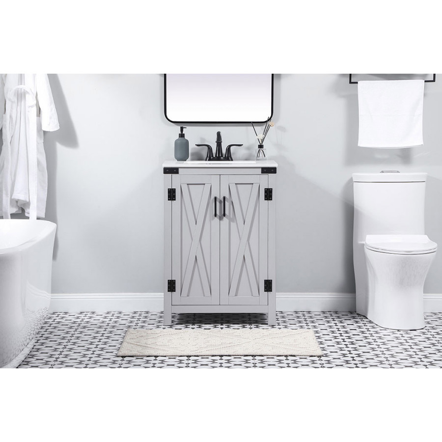 Elegant Bathroom Vanity - Gray (VF90224GR)