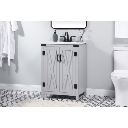 Elegant Bathroom Vanity - Gray (VF90224GR)