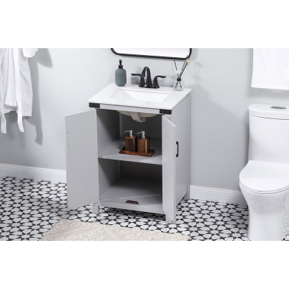 Elegant Bathroom Vanity - Gray (VF90224GR)