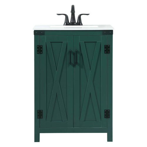 Elegant Bathroom Vanity - Green (VF90224MGN)