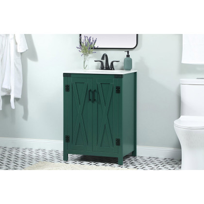 Elegant Bathroom Vanity - Green (VF90224MGN)