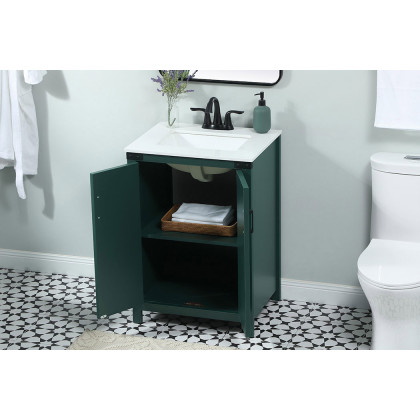 Elegant Bathroom Vanity - Green (VF90224MGN)