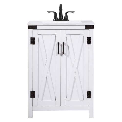 Elegant Bathroom Vanity - White (VF90224WH)