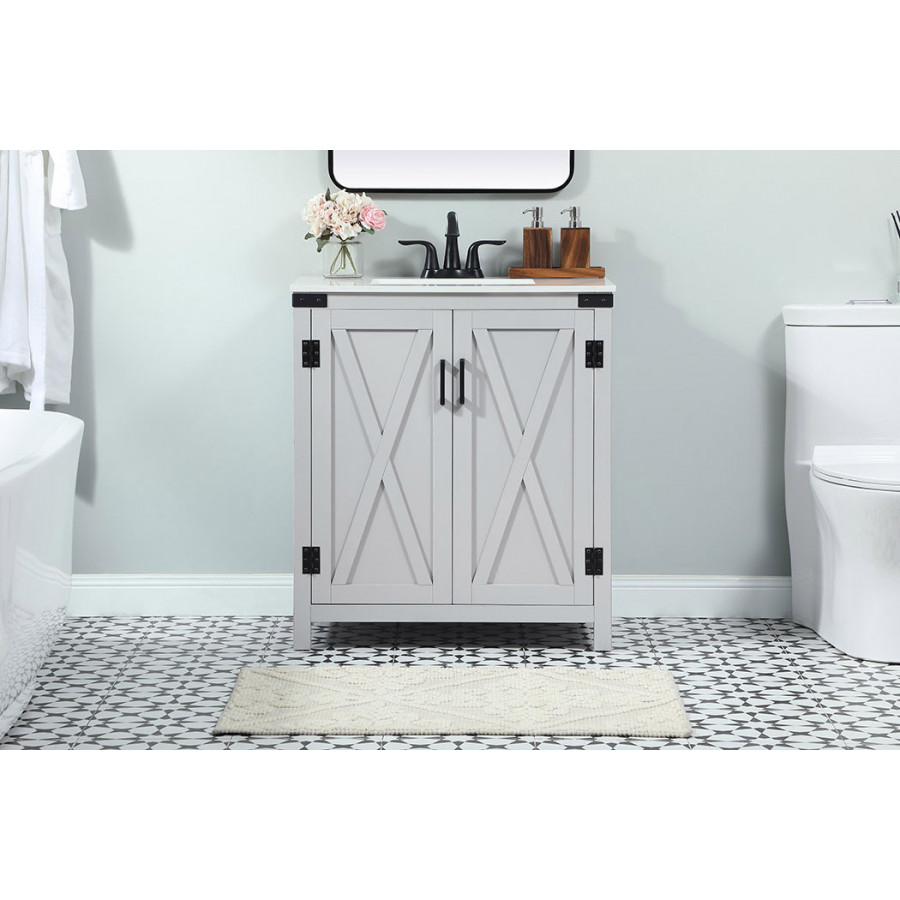 Elegant Bathroom Vanity - Gray (VF90230GR)