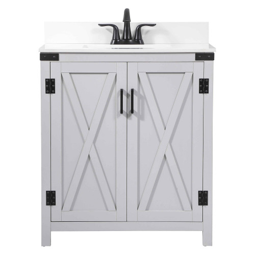 Elegant Bathroom Vanity - Gray (VF90230GR-BS)