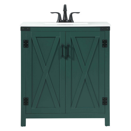 Elegant Bathroom Vanity - Green (VF90230MGN)