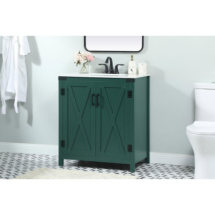 Elegant Bathroom Vanity - Green (VF90230MGN)