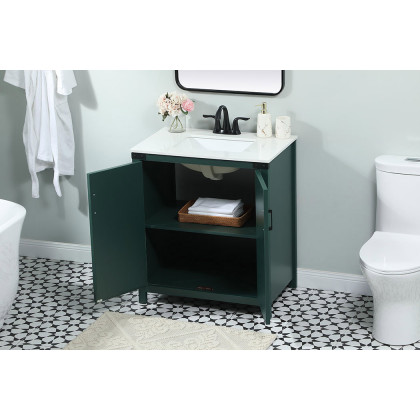 Elegant Bathroom Vanity - Green (VF90230MGN)