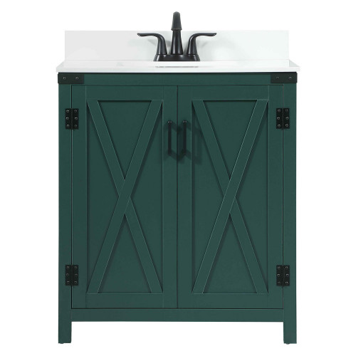 Elegant Bathroom Vanity - Green (VF90230MGN-BS)