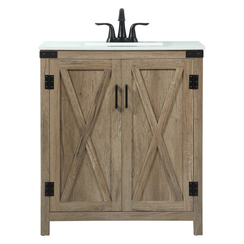 Elegant Bathroom Vanity - Natural Wood (VF90230NT)