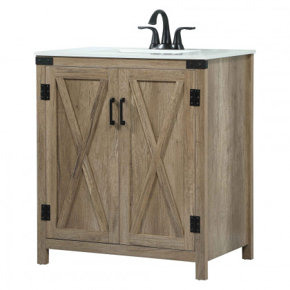 Elegant Bathroom Vanity - Natural Wood (VF90230NT)