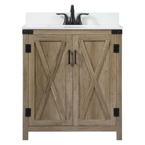 Elegant Bathroom Vanity - Natural Wood (VF90230NT-BS)