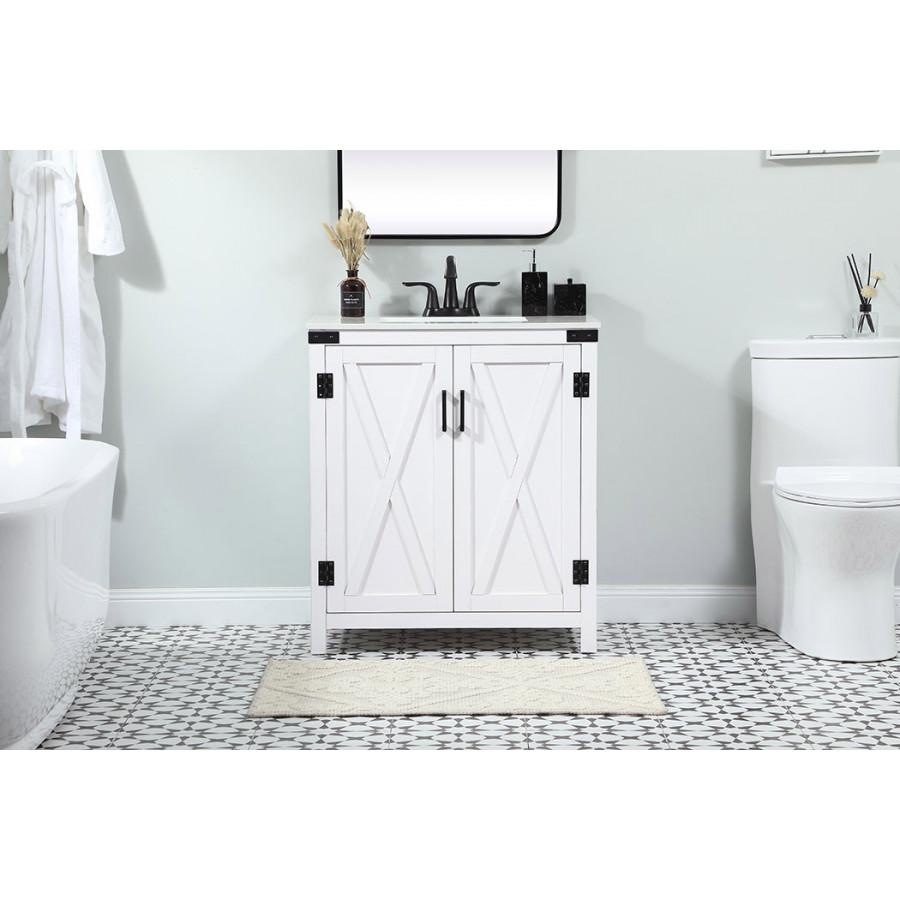 Elegant Bathroom Vanity - White (VF90230WH)