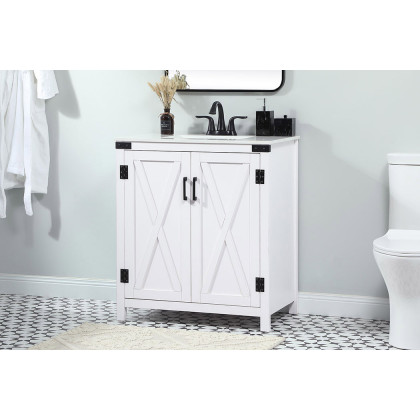 Elegant Bathroom Vanity - White (VF90230WH)
